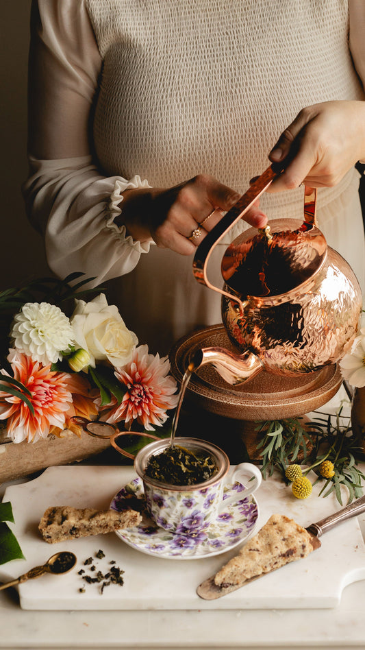 CMK Vintage Inspired Copper Hand Hammered Teapot DC-Powered by People