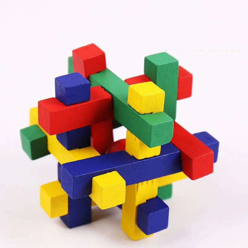 Educational Wood Lock Puzzle Set for Kids-16