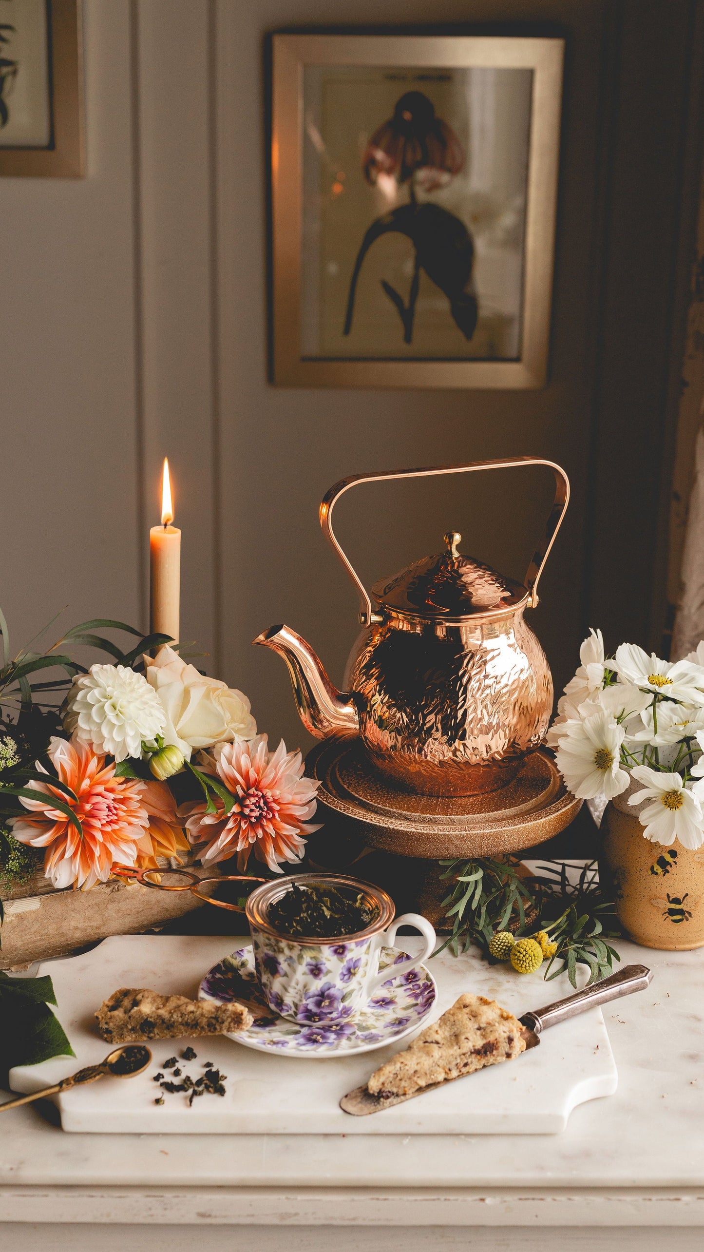 CMK Vintage Inspired Copper Hand Hammered Teapot DC-Powered by People