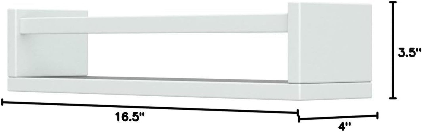 Floating Nursery Book Shelves for Wall Set of 4, White Wall Bookshelf for Kids Room, Small Wood Book Shelf Wall Mounted for Baby Teen Boys Girls Bedoom Bathroom Toy and Decor Storage-1