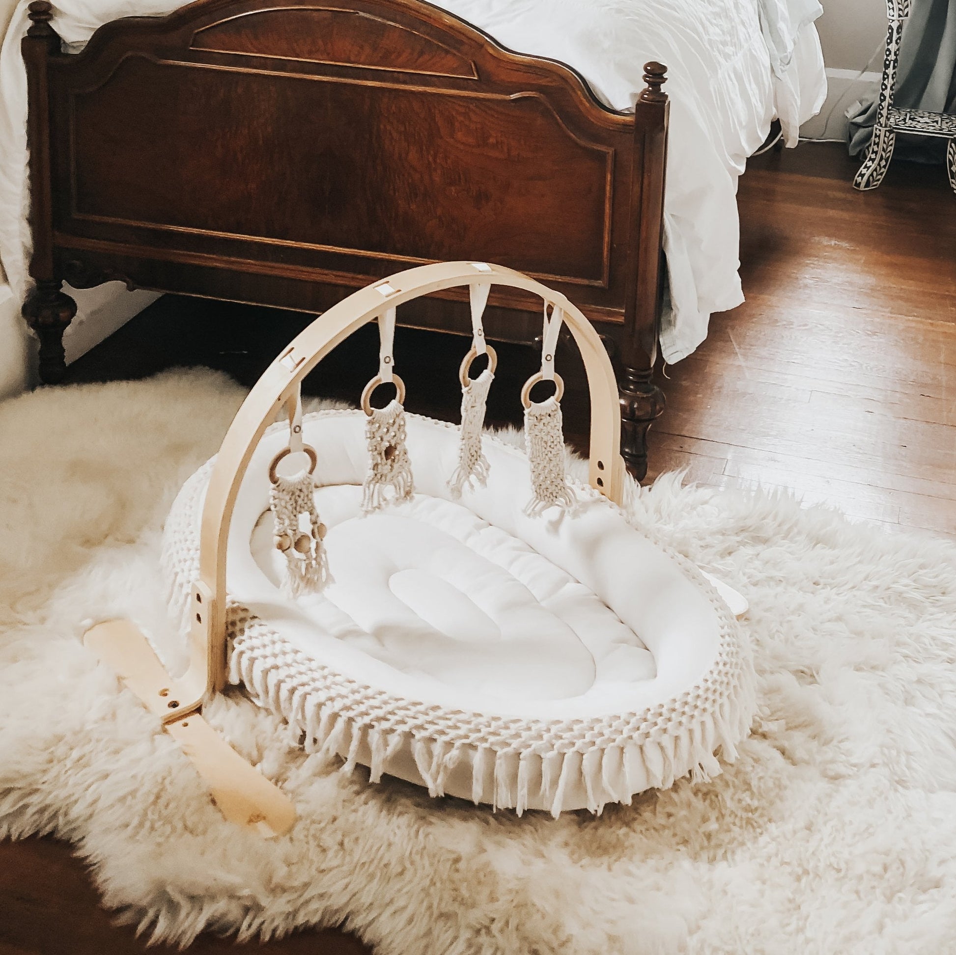 Macrame Lounge Mat & Play Gym Bundle DC-Finn + Emma