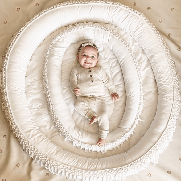 Macrame Oval Play Mat & Round Play Mat Bundle DC-Finn + Emma