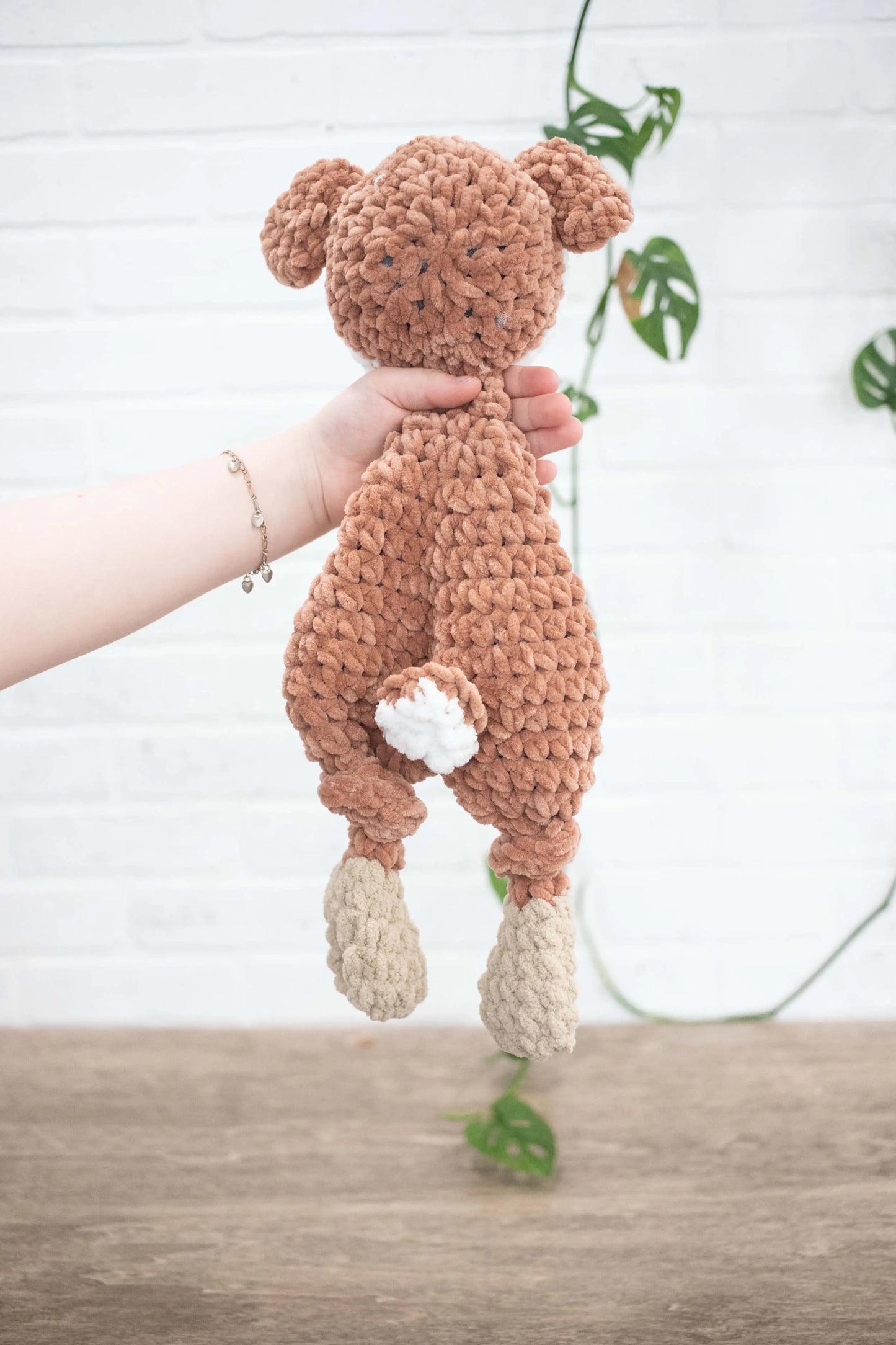 Deer Lovey, Baby Deer Stuffed Animal, Crochet Fawn Snuggler-3