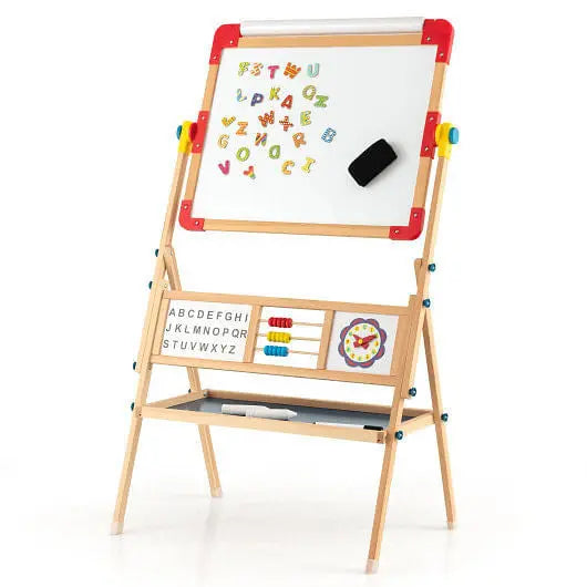 3-in-1 Wooden Art Easel for Kids with Drawing Paper Roll-1