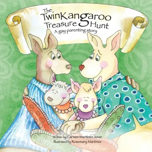 The Twin Kangaroo Treasure Hunt, a Gay Parenting Story - Paperback Books by splitShops