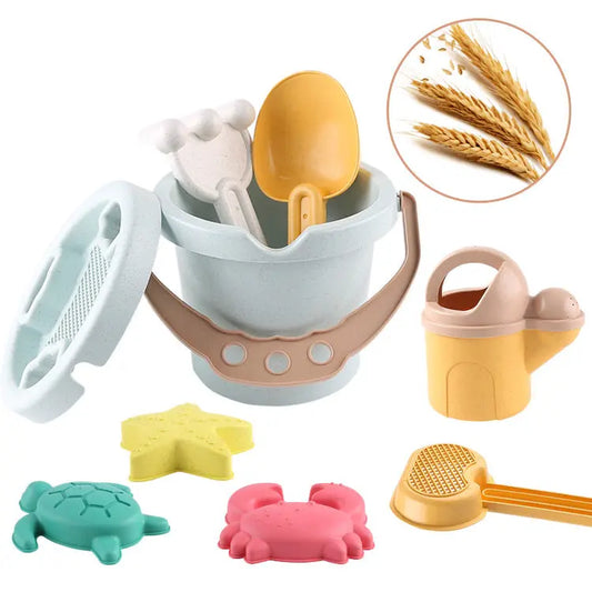Children Wheat Straw Thickened Seaside Beach Toy Sets-0