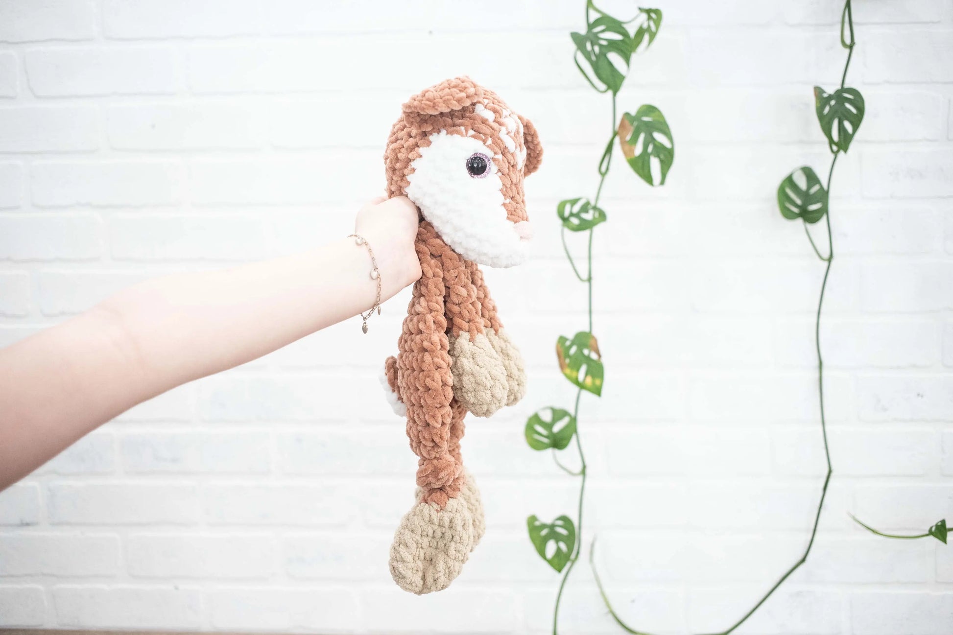 Deer Lovey, Baby Deer Stuffed Animal, Crochet Fawn Snuggler-1