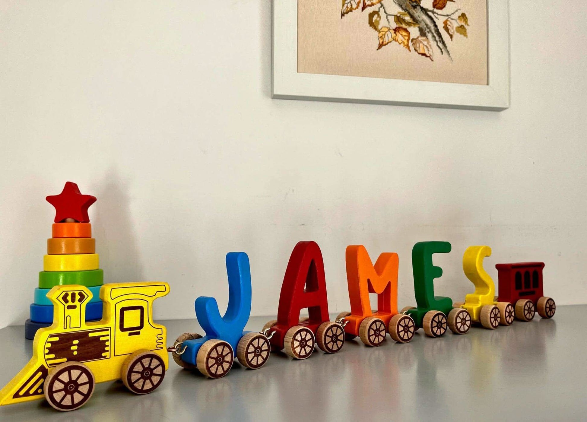 Wooden Letter Train Puzzle for Kids-2